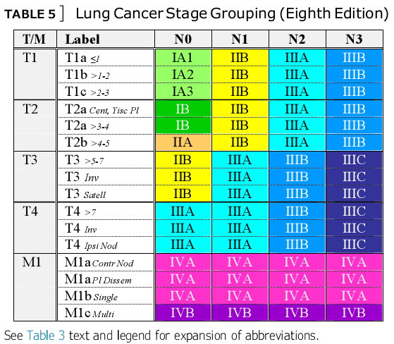 肺癌第八版tnm分期图谱图片