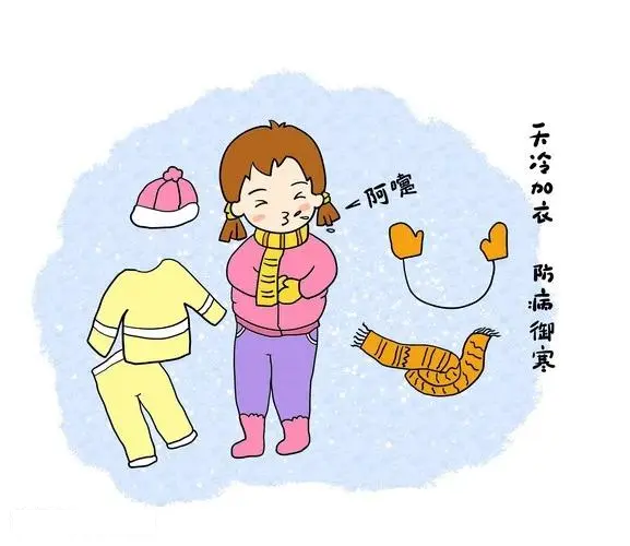 5,要根据天气变化适时增减衣服,避免着凉.