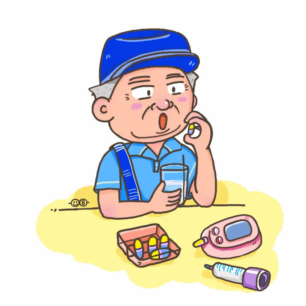 糖尿病患者卡通形象图片