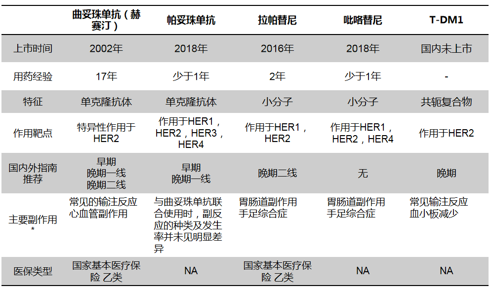 乳腺癌her2靶向治疗药物有哪些