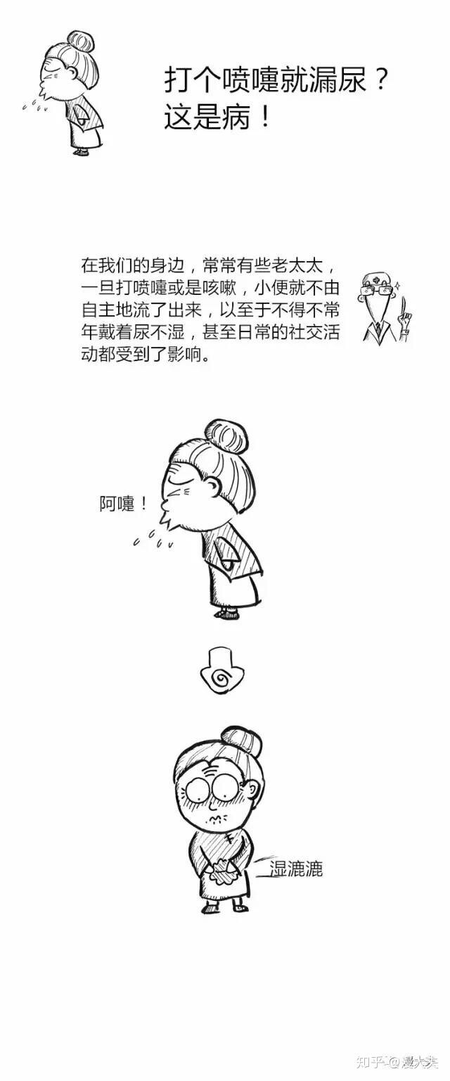 简单易懂的漫画科普 漏尿应当怎么办 压力性尿失禁 压力性尿失禁