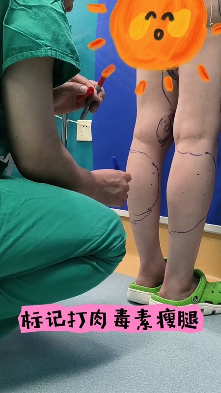 小腿吸脂+肉毒素瘦腿针一起做，效果怎么样呢？上海九院谢峰画线视频来啦！